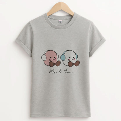 Cute Christmas Marshmellow Plushies Unisex Grey T-Shirt