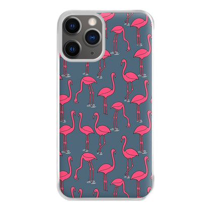 Basic Pink Flamingo Pattern Phone Case