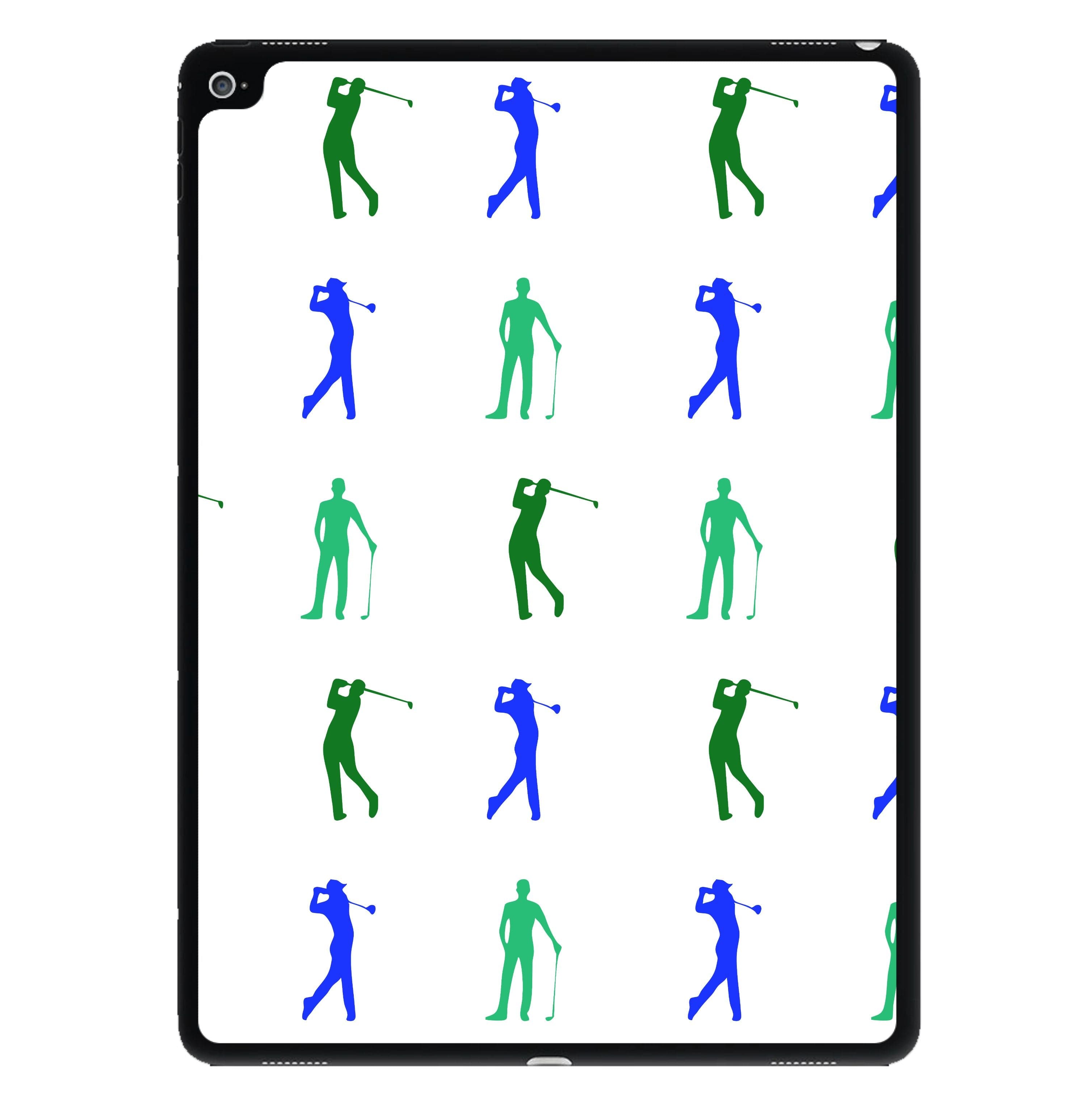 Golfer Silhouettes Pattern iPad Case