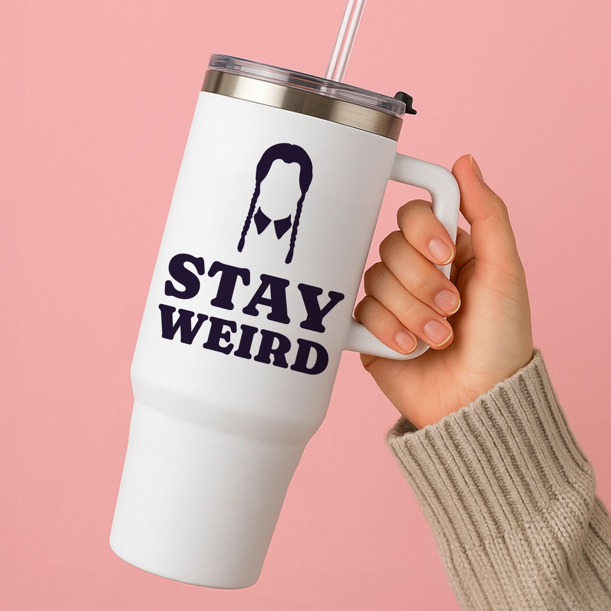 Stay Weird Purple Tumbler