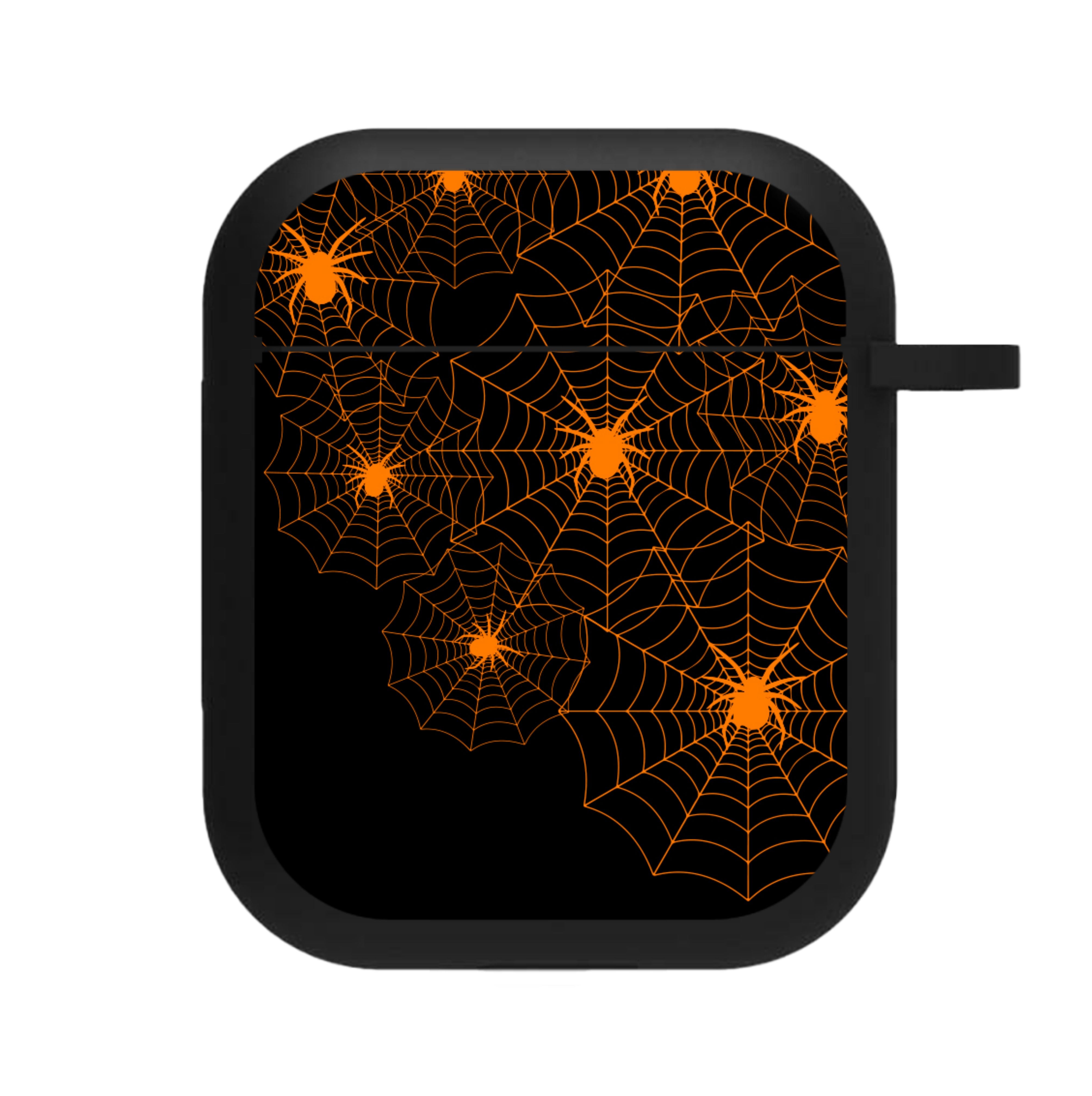 Orange Spider Web  AirPods Case