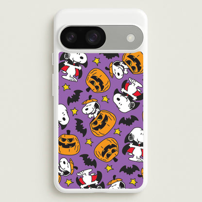 Cartoon Beagle Halloween Pattern Google Pixel 9 / 9 Pro Case