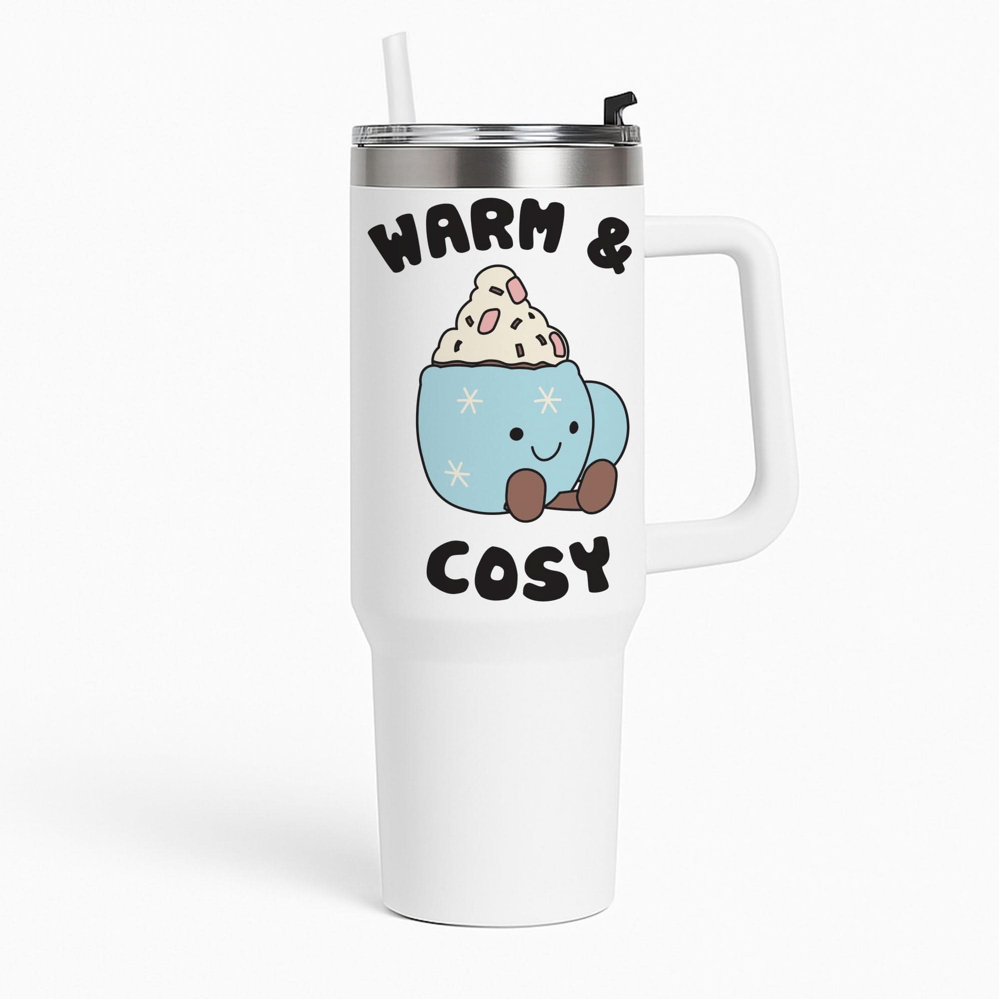 Hot Cocoa Plush Quote Tumbler