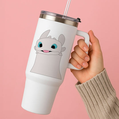 White Fury Dragon Tumbler