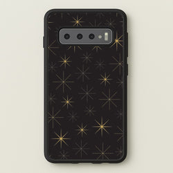 Christmas Gold Stars Pattern Galaxy S10 Case