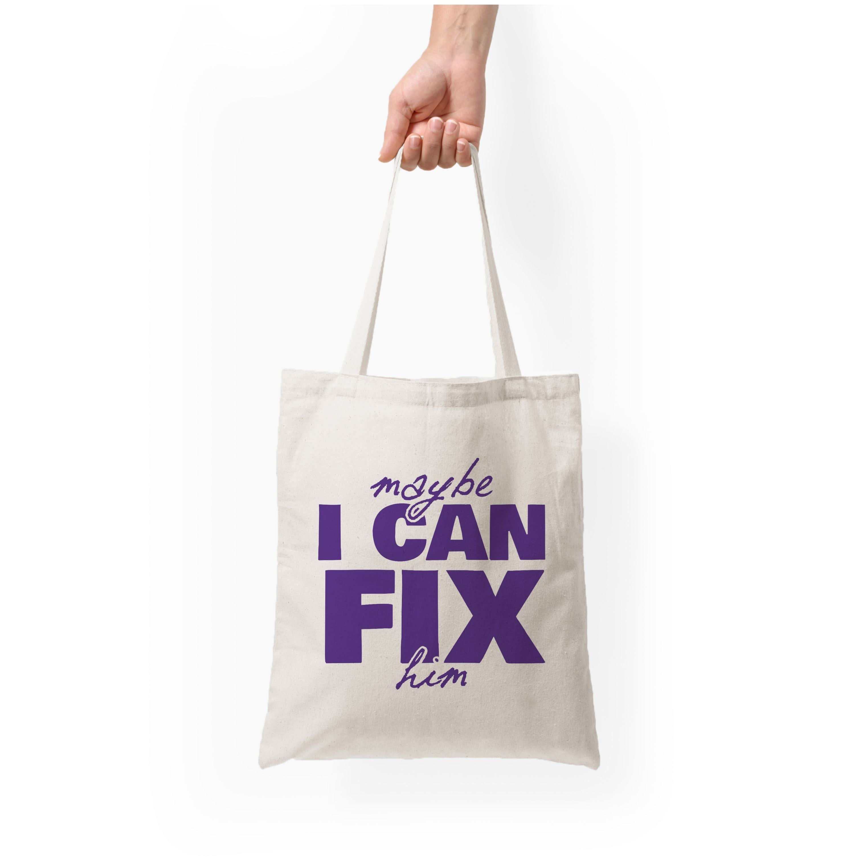 Maybe I Can Fix Him Purple Tote Bag