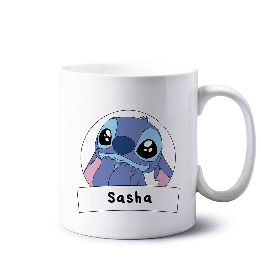 Personalised Cute Blue Alien  Mug