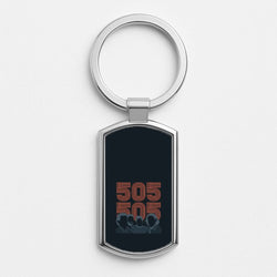 505 Band Members Dark Silver Metal Keyring