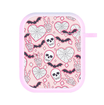 Cute Halloween Stickers Pattern AirPods Case
