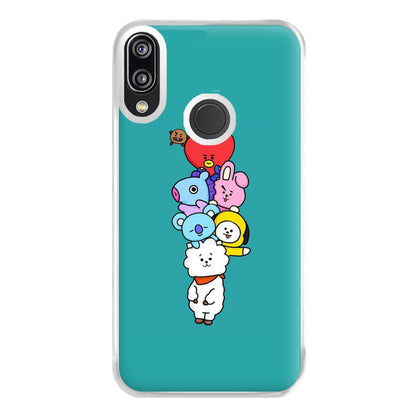 Green BT21 - RJ, Mang, Koya, Chimmy, Cooky, Shooky, Tata - K Pop Phone Case