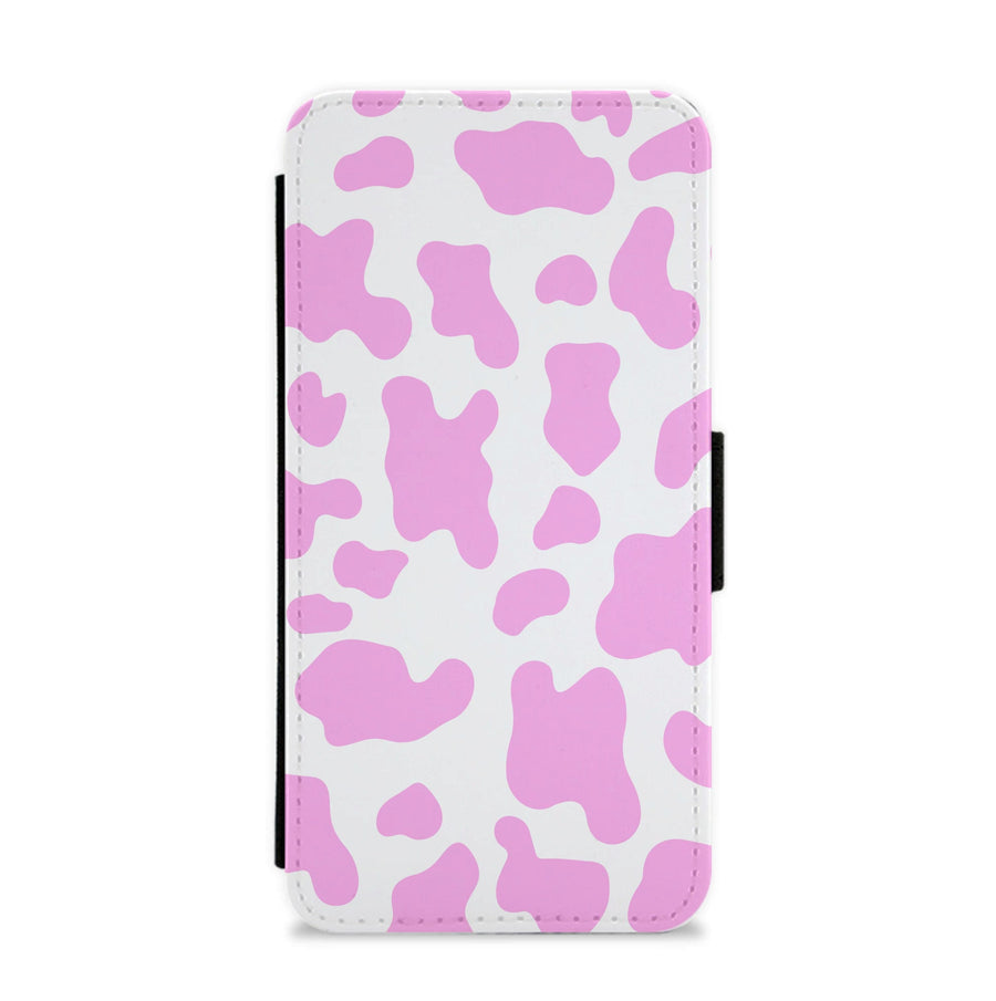 Pink Cow - Animal Patterns Flip / Wallet Phone Case