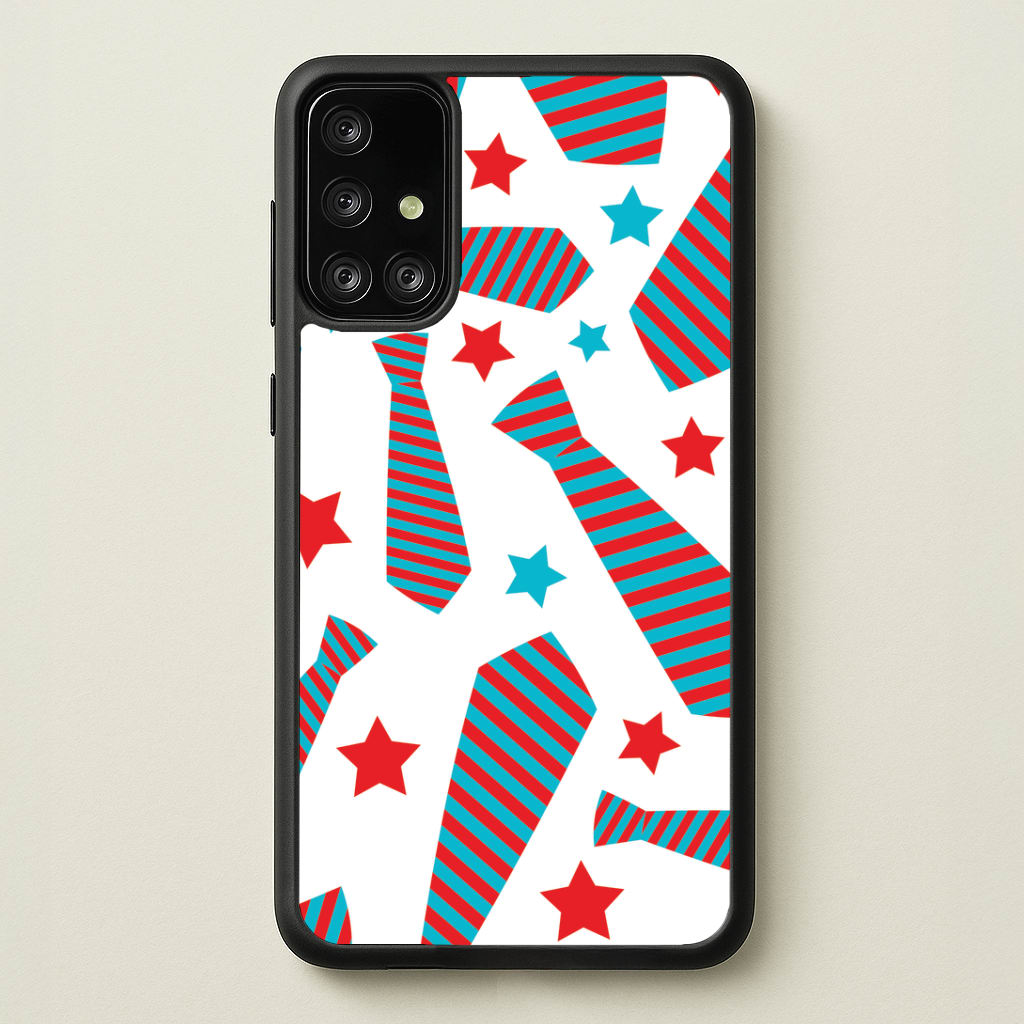 Tie And Stars Pattern Galaxy A71 Case