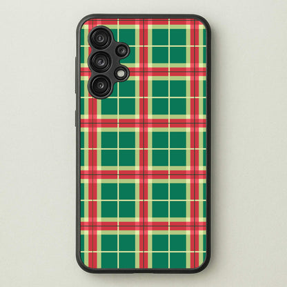 Red And Green Tartan II Christmas Pattern Galaxy A13 Case