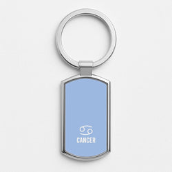 Cancer Pastel Zodiac Silver Metal Keyring