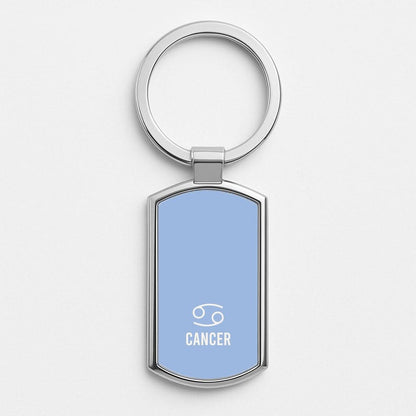 Cancer Pastel Zodiac Silver Metal Keyring