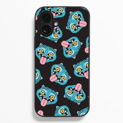 Demon Cat Pattern iPhone 16 Plus Case