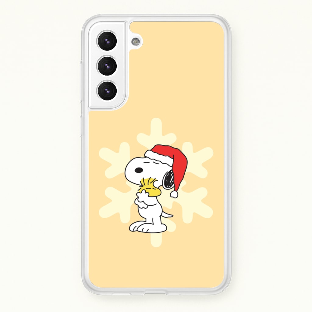 Christmas Cartoon Beagle And Bird  Galaxy S21FE Case