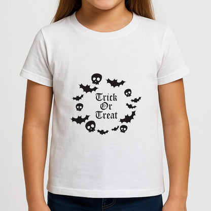 Trick Or Treat Wreath Girls T-Shirt