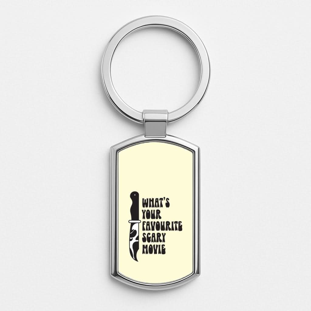 What's Your Favourite Scary Movie Trippy Luxury Keyring