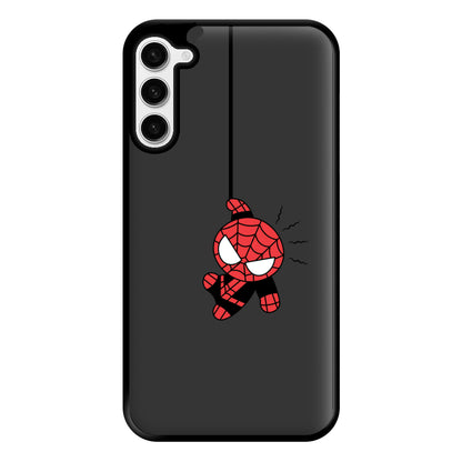Gray Hanging Spider Hero Galaxy S23 Plus Case