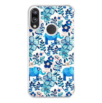 Elephant and Floral Pattern Phone Case