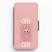 Cute Pink Monster Flip / Wallet Phone Case 1