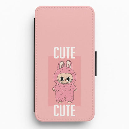Cute Pink Monster Flip / Wallet Phone Case