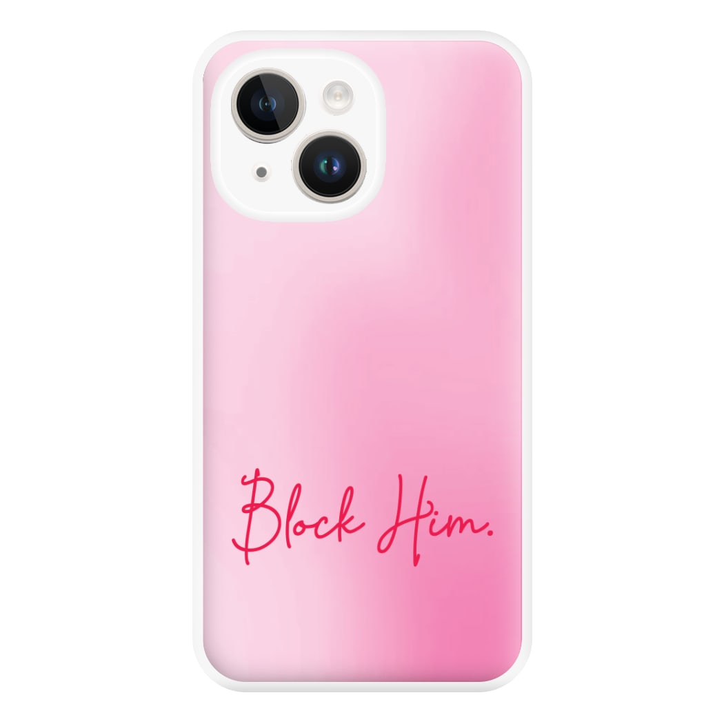 Block Him Pink Gradient iPhone 14 Plus Case