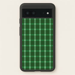 Dark Green Tartan Christmas Pattern Google Pixel 7 Case