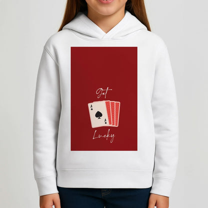 Get Lucky Set Of Cards Girls Hoodie