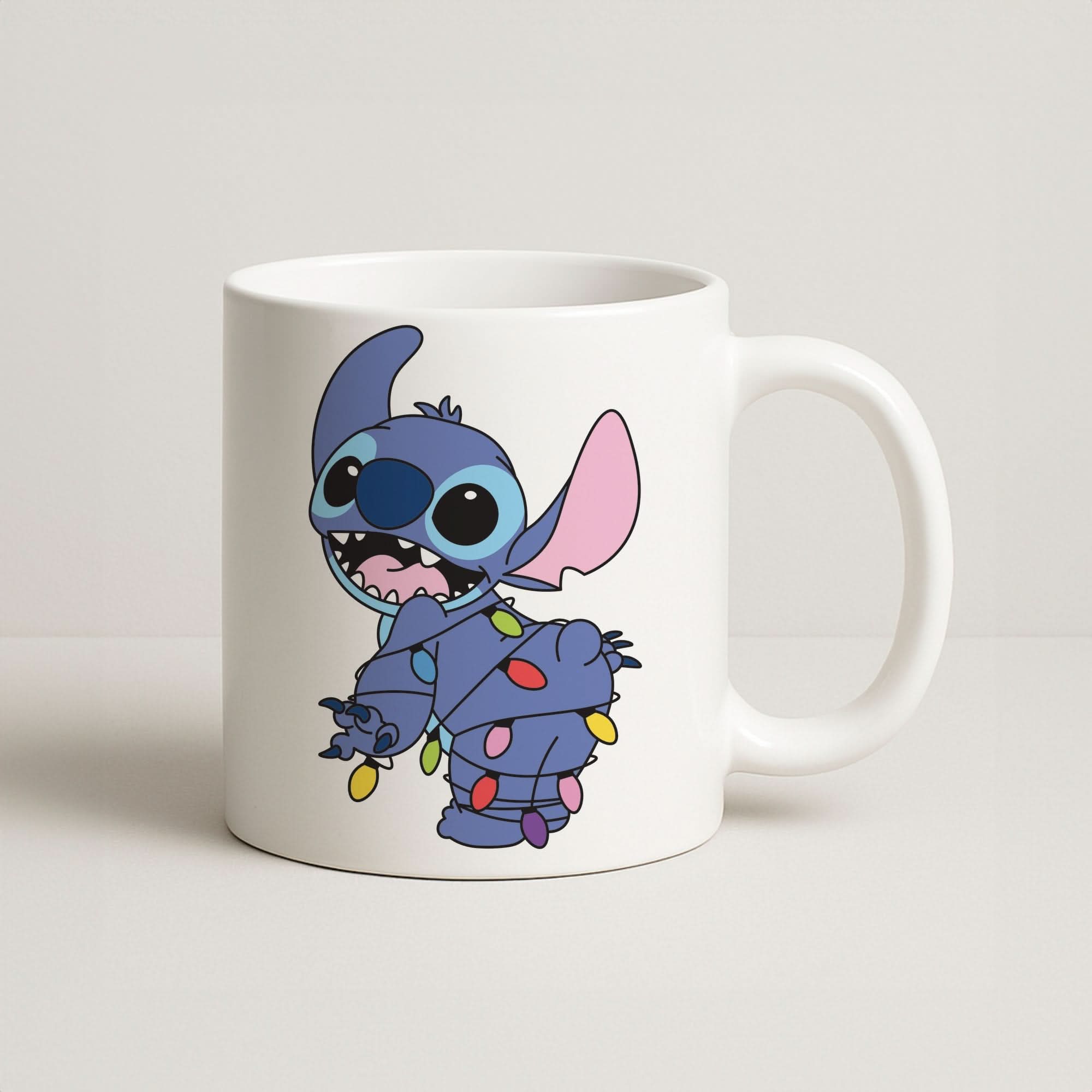 Cute Blue Alien Fairylights Coffee Mug