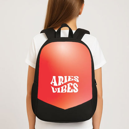 Aries Vibes Gradient Zodiac School Bag