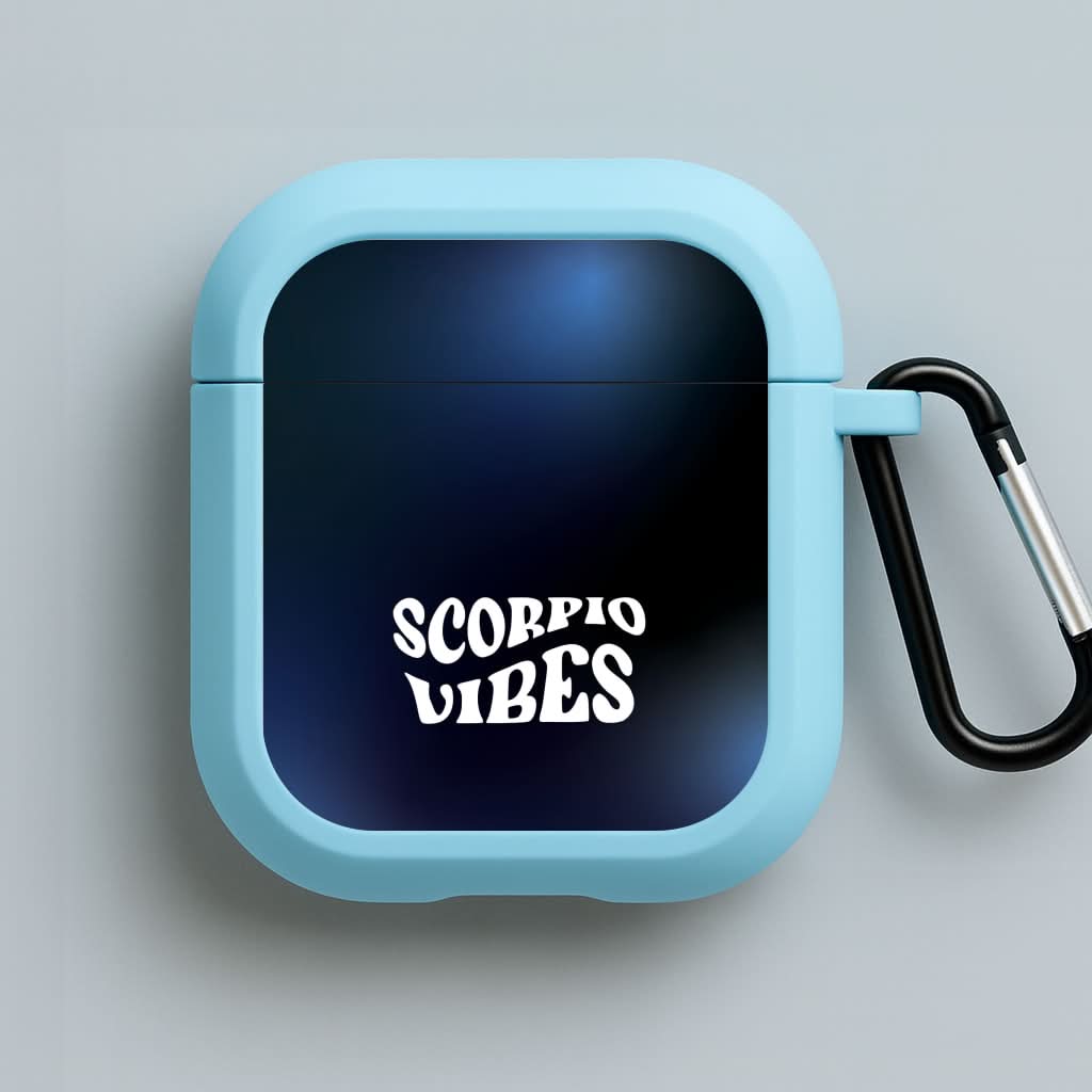 Scorpio Vibes Gradient Zodiac Blue AirPods Case