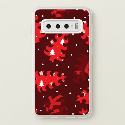Wrapping Paper Christmas Tree Pattern Galaxy S10 Case
