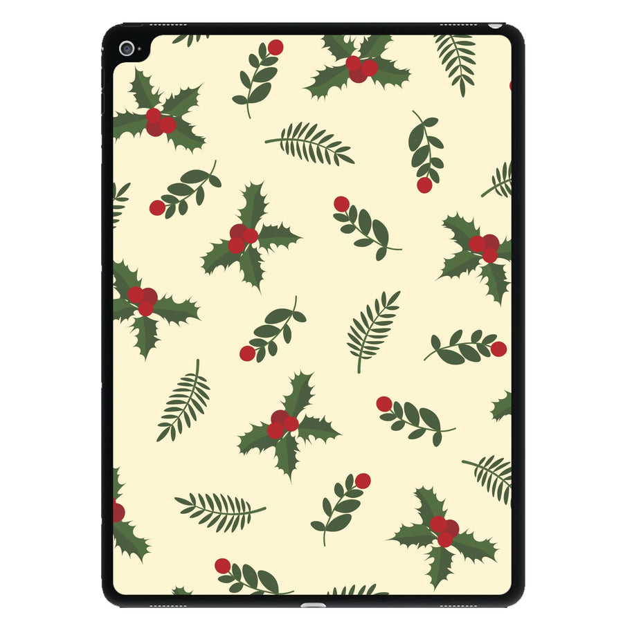 Holly Green Pattern iPad Case