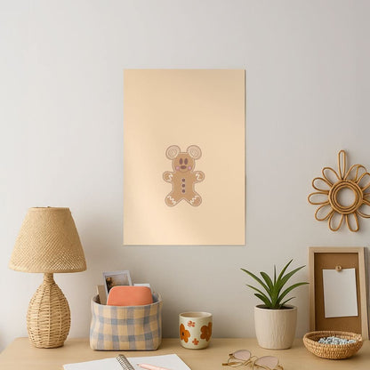 Cartoon Mouse Gingerbread Art Print