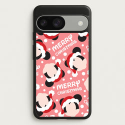 Merry Christmas Cartoon Mouse Pattern Google Pixel 9 / 9 Pro Case