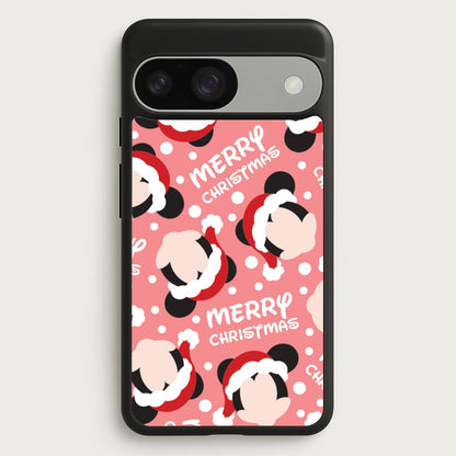 Merry Christmas Cartoon Mouse Pattern Google Pixel 9 / 9 Pro Case