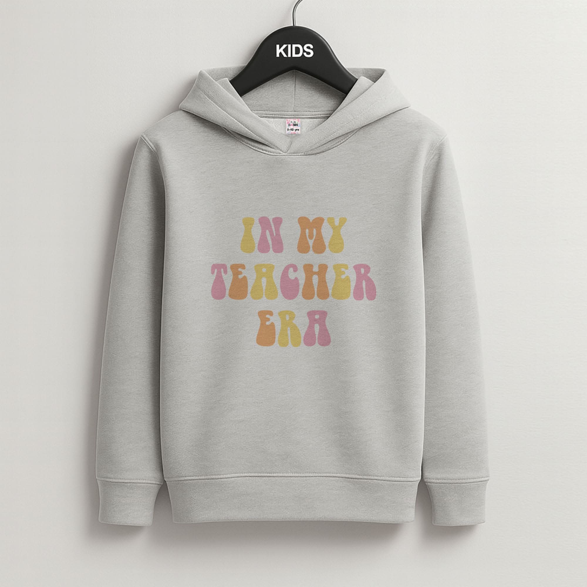 In My Teacher Era Grey Kids Hoodie