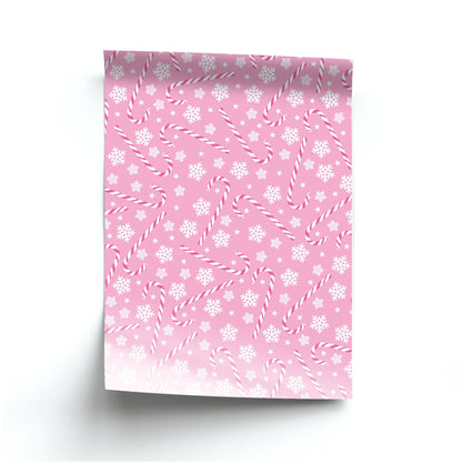 Candy Cane Pattern Poster