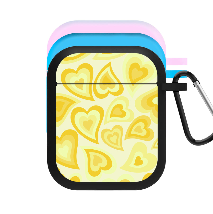 Yellow Hearts - Trippy Patterns AirPods Case
