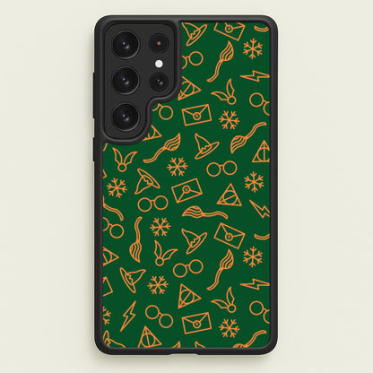 Christmas Wizard Icons Pattern Galaxy S22 Ultra Case