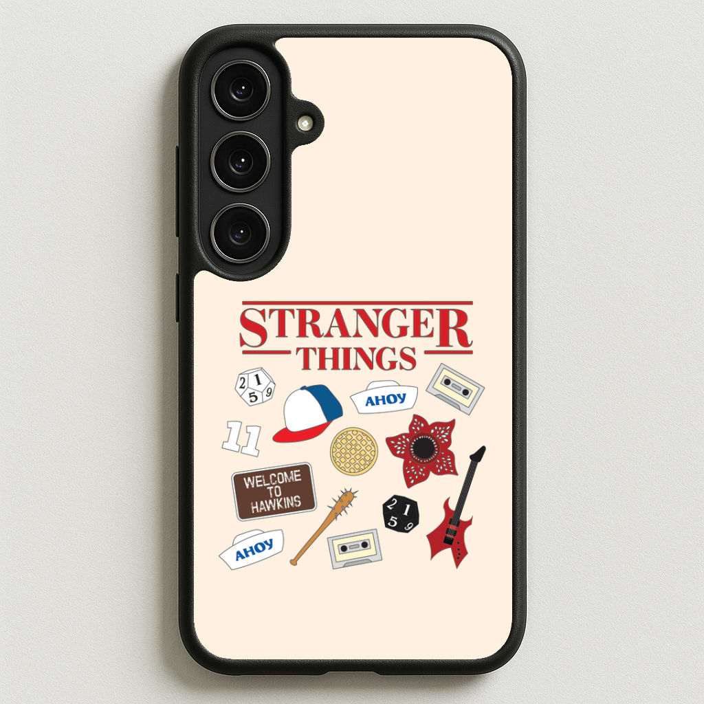 Stranger Things Cartoon Icons Galaxy S25FE Case
