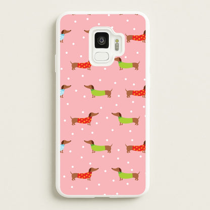 Christmas Jumpers Dachshund Pattern Galaxy S9 Case