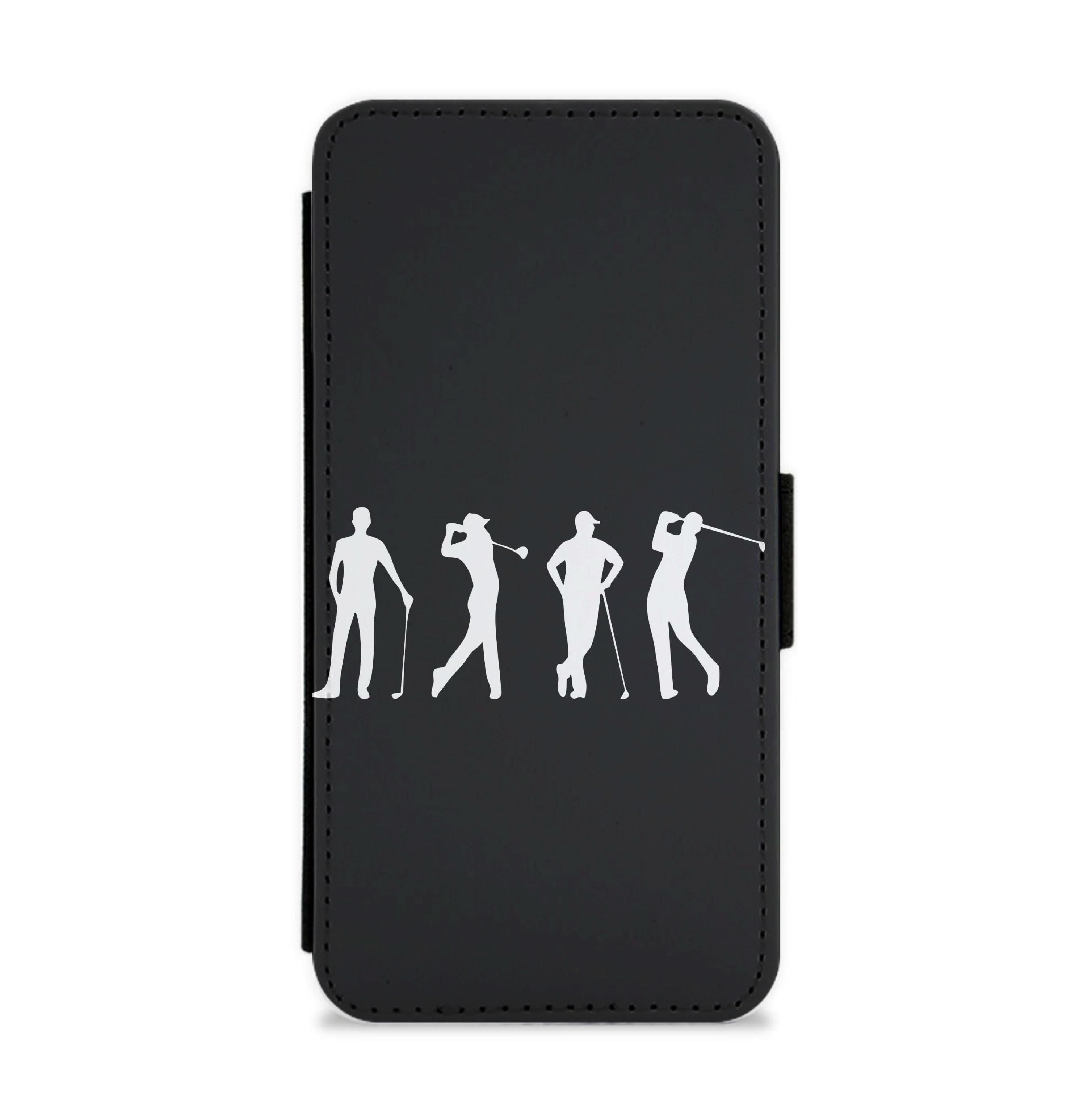 Golf Silhouettes Flip / Wallet Phone Case