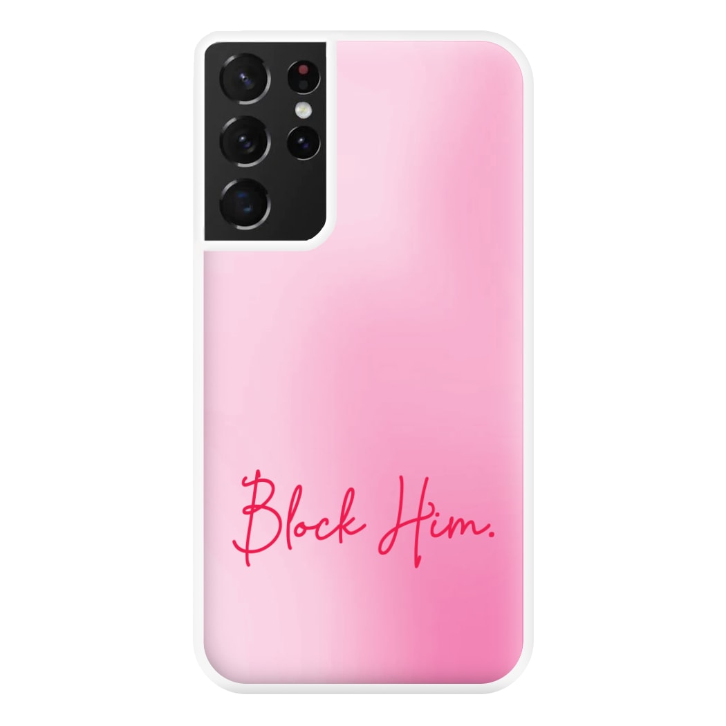 Block Him Pink Gradient Galaxy S21 Ultra Case