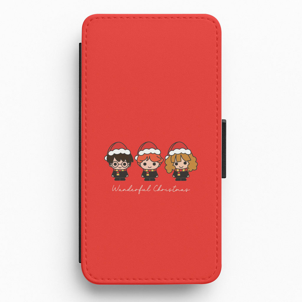Wizards With Christmas Hats Flip / Wallet Phone Case