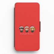 Wizards With Christmas Hats Flip / Wallet Phone Case 1
