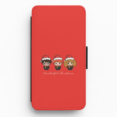 Wizards With Christmas Hats Flip / Wallet Phone Case