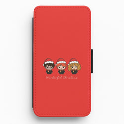 Wizards With Christmas Hats Flip / Wallet Phone Case